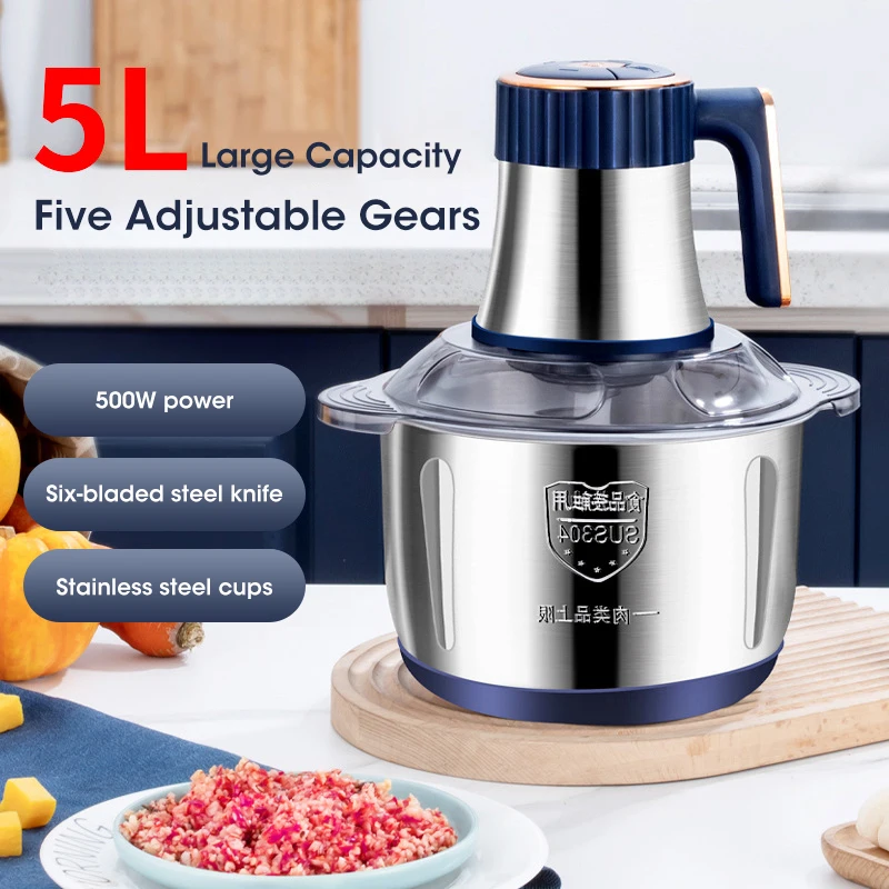 5L Electric Meat Grinders 304  - Baby Food With Meat ulasan dan harga