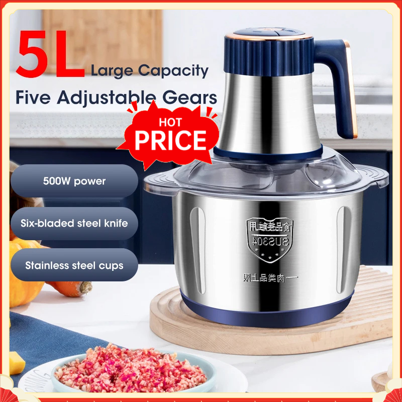 5L Electric Meat Grinders 304  - Baby Food With Meat ulasan dan harga