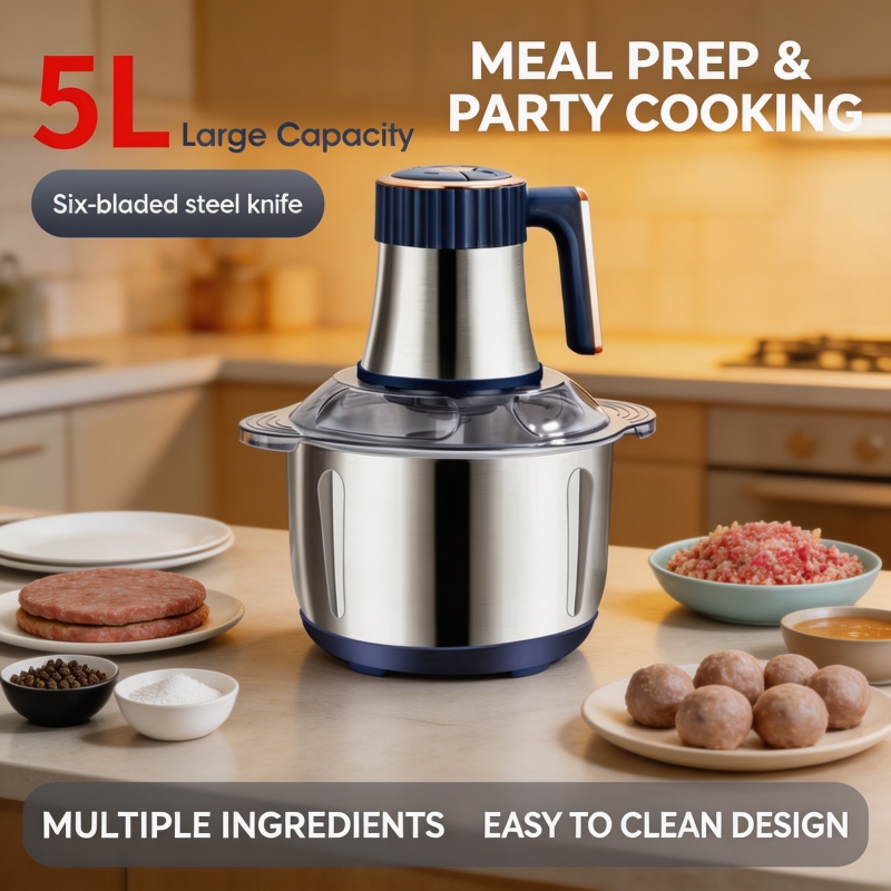 5L Electric Meat Grinders 304  - Baby Food With Meat ulasan dan harga