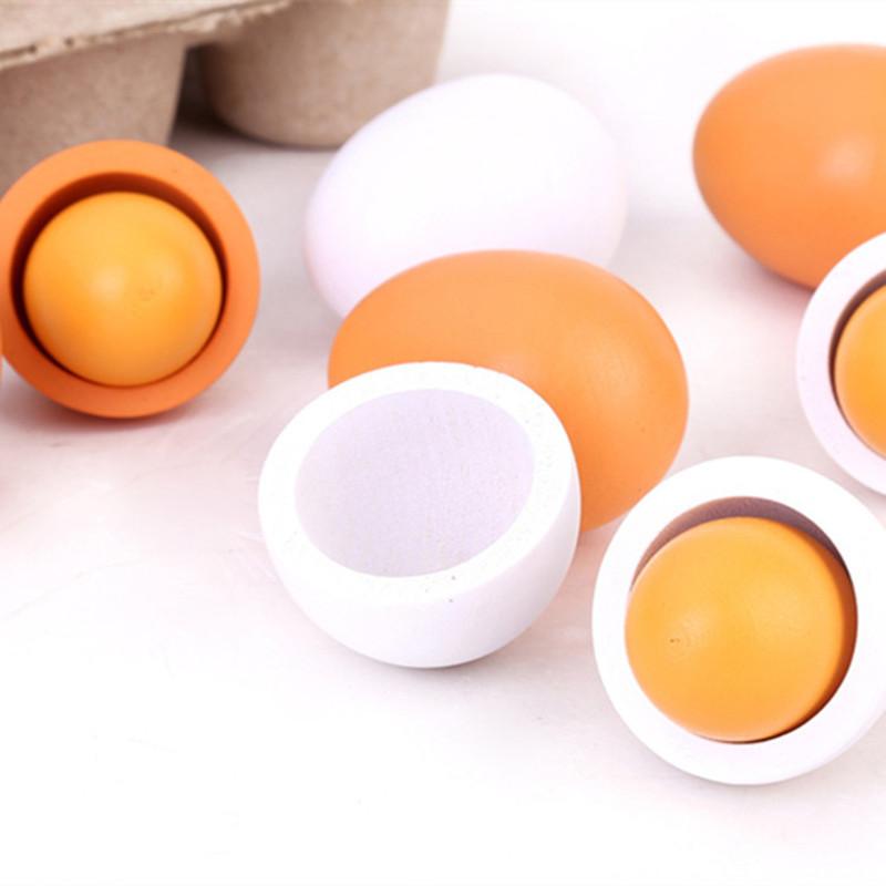 6Pcs Kitchen Wooden Artificial - Baby Food Egg ulasan dan harga