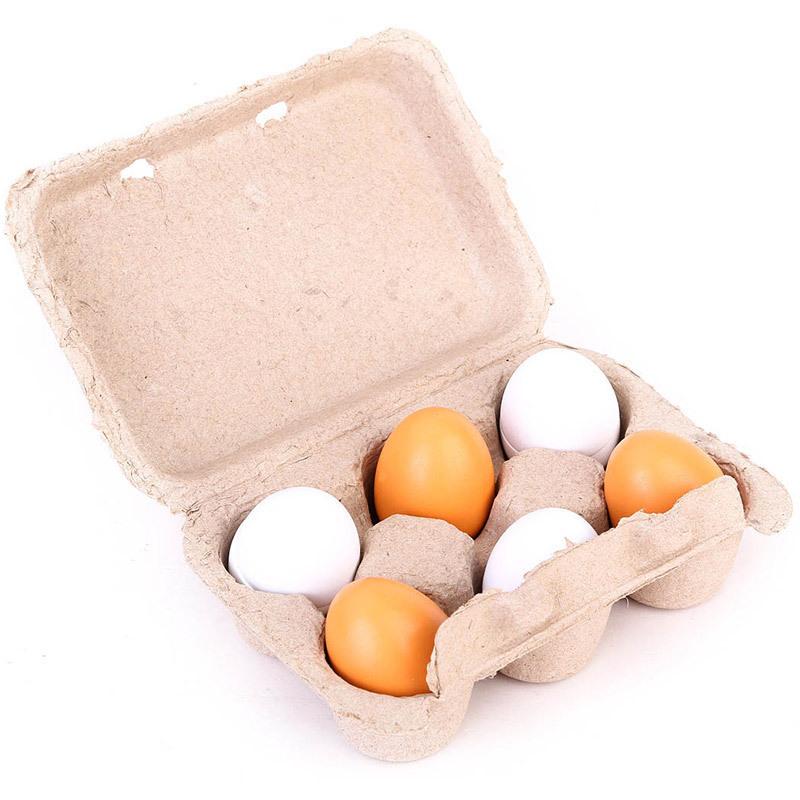 6Pcs Kitchen Wooden Artificial - Baby Food Egg ulasan dan harga
