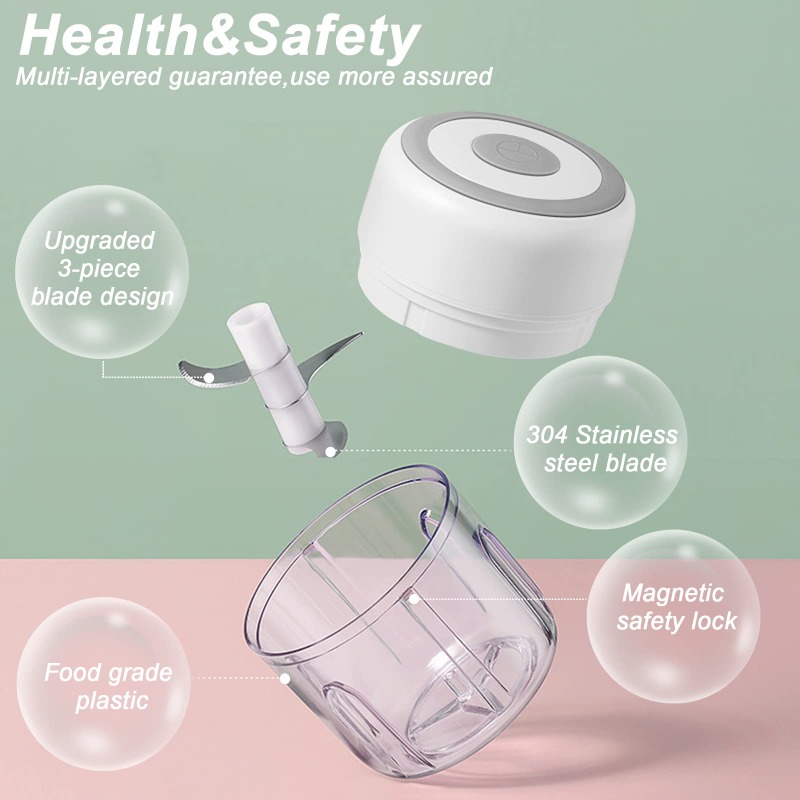 250ML Electric Garlic Grinder  - Baby Food With Meat ulasan dan harga