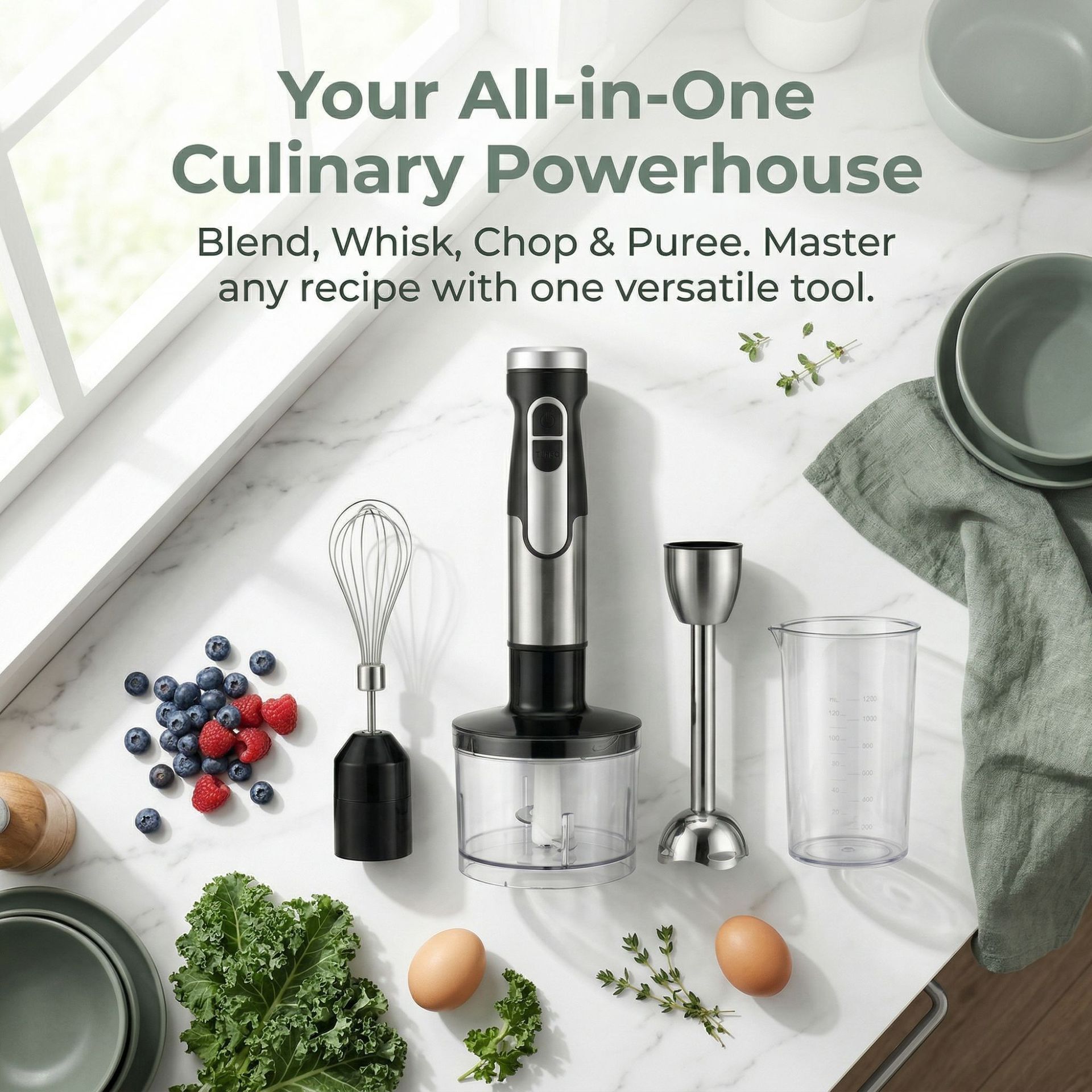 New 4-in-1 Hand Blender Set Mu - Dry Food Baby ulasan dan harga